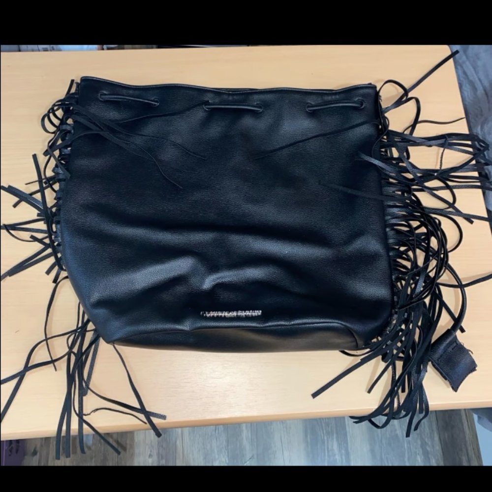 Victoria's secret faux leather drawstring bag/backpack, fashion backpack